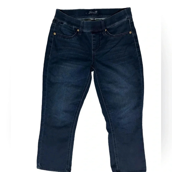 Seven7 Womens 6 Dark Blue Denim Jeans Cotton Blend - Picture 1 of 8
